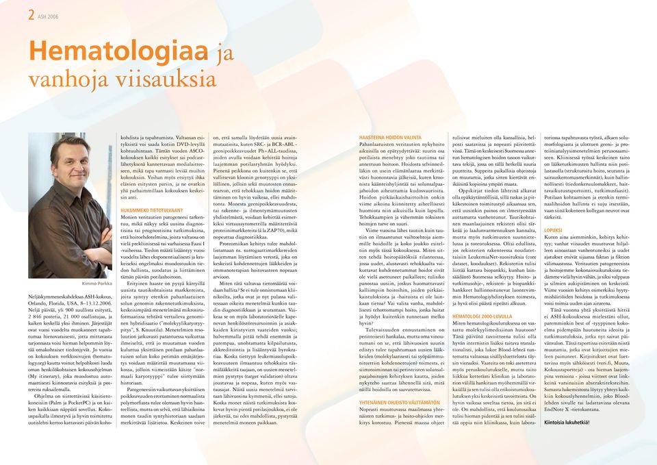 Jo vuosia on kokouksen verkkosivujen (hematology.