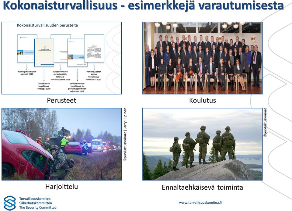 esimerkkejä varautumisesta Perusteet