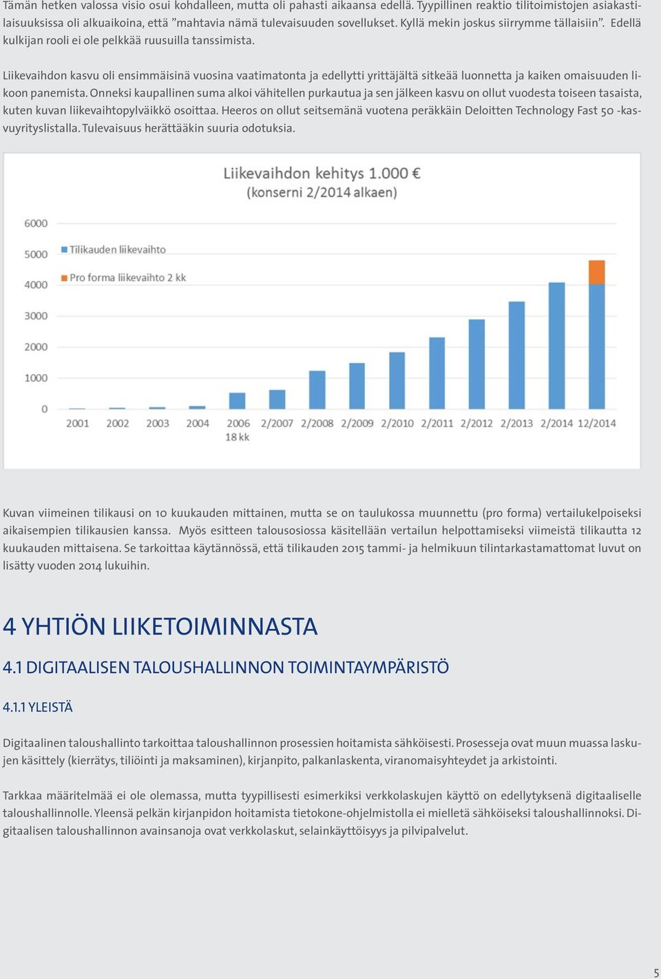 Liikevaihdon kasvu oli ensimmäisinä vuosina vaatimatonta ja edellytti yrittäjältä sitkeää luonnetta ja kaiken omaisuuden likoon panemista.