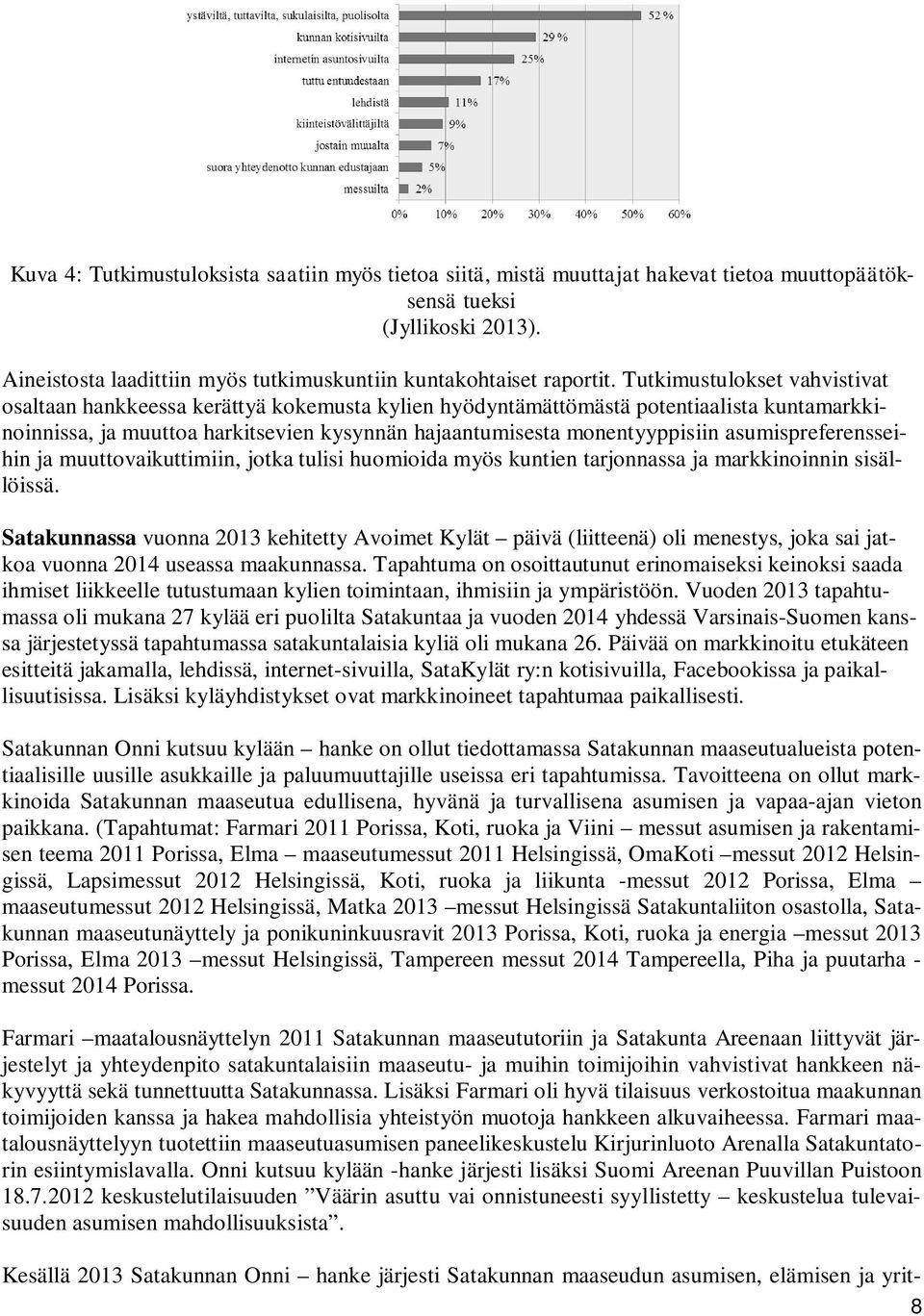 asumispreferensseihin ja muuttovaikuttimiin, jotka tulisi huomioida myös kuntien tarjonnassa ja markkinoinnin sisällöissä.