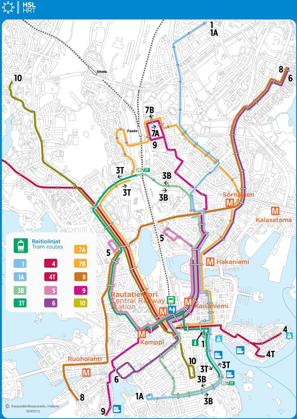 3B 9 9 3T 3T 3B 3B 8 6 5 5 3B 3T 3B 3T Kalasatama Sörnäinen Hakaniemi