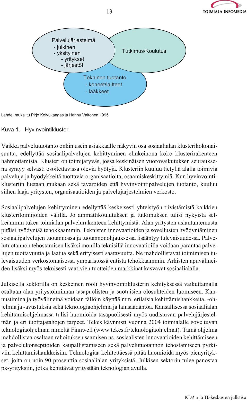 hahmottamista. Klusteri on toimijaryväs, jossa keskinäisen vuorovaikutuksen seurauksena syntyy selvästi osoitettavissa olevia hyötyjä.