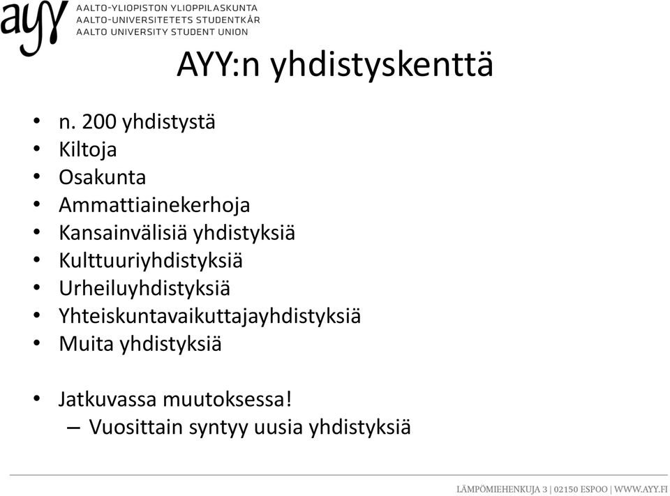 Kansainvälisiä yhdistyksiä Kulttuuriyhdistyksiä