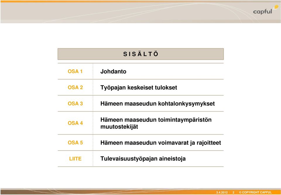 Hämeen maaseudun toimintaympäristön muutostekijät OSA 5