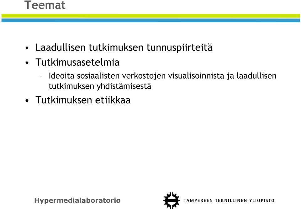 sosiaalisten verkostojen visualisoinnista ja