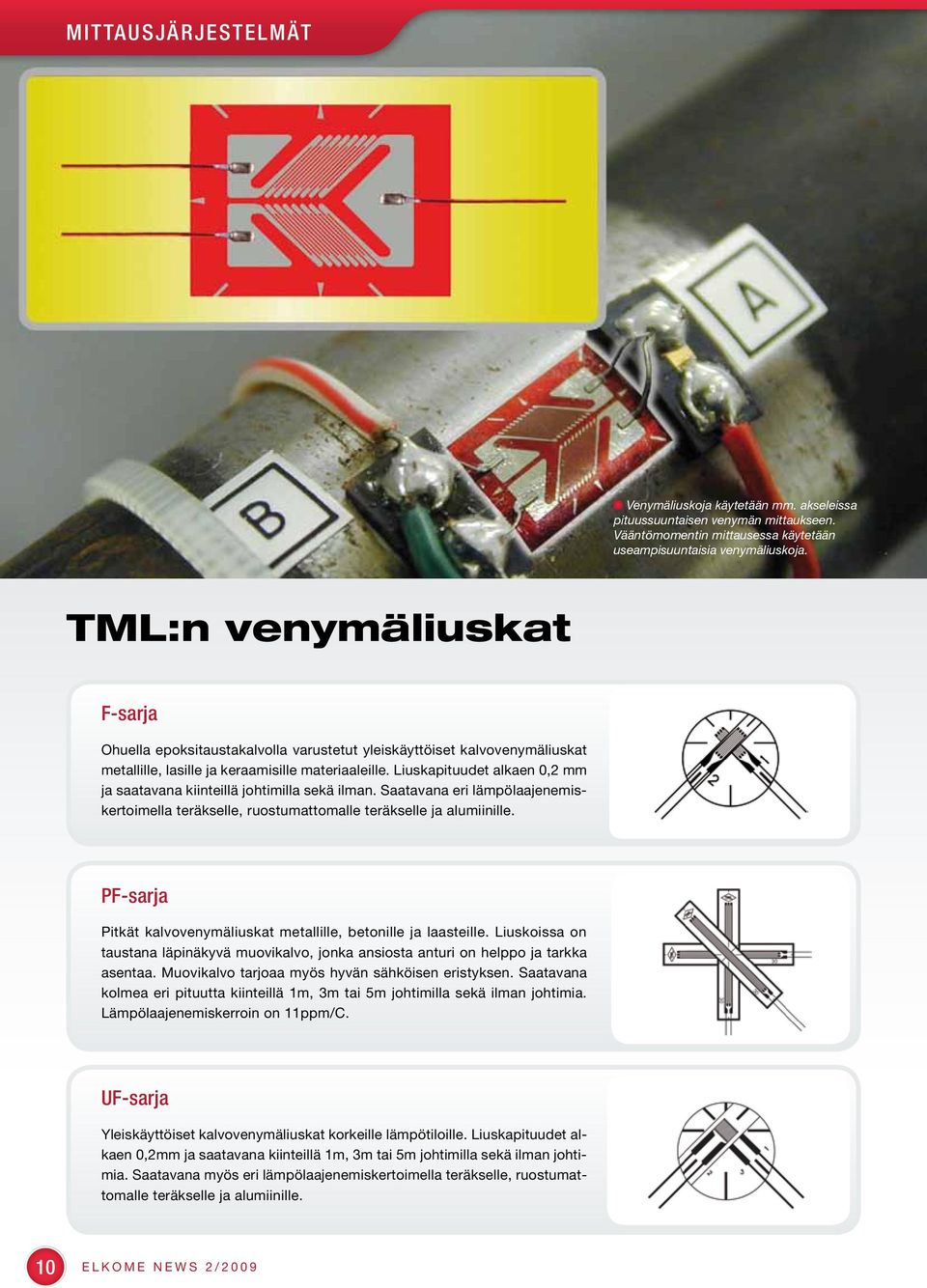 Liuskapituudet alkaen 0,2 mm ja saatavana kiinteillä johtimilla sekä ilman. Saatavana eri lämpölaajenemiskertoimella teräkselle, ruostumattomalle teräkselle ja alumiinille.