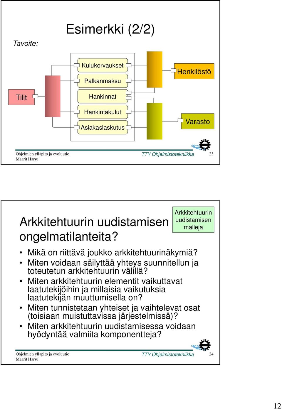 Miten voidaan säilyttää yhteys suunnitellun ja toteutetun arkkitehtuurin välillä?