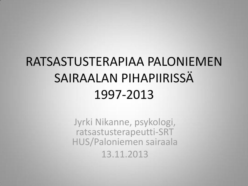 Jyrki Nikanne, psykologi,