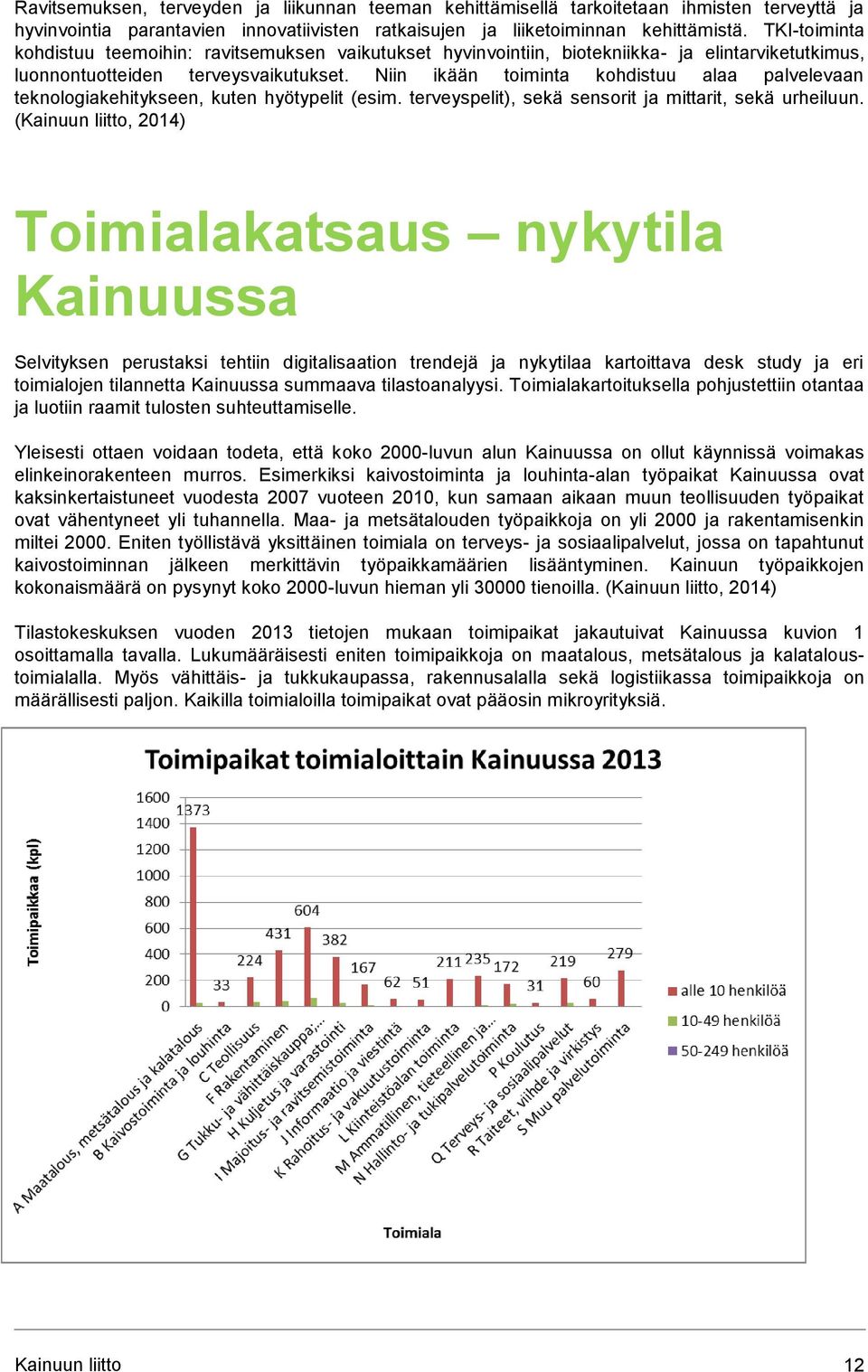 Niin ikään toiminta kohdistuu alaa palvelevaan teknologiakehitykseen, kuten hyötypelit (esim. terveyspelit), sekä sensorit ja mittarit, sekä urheiluun.