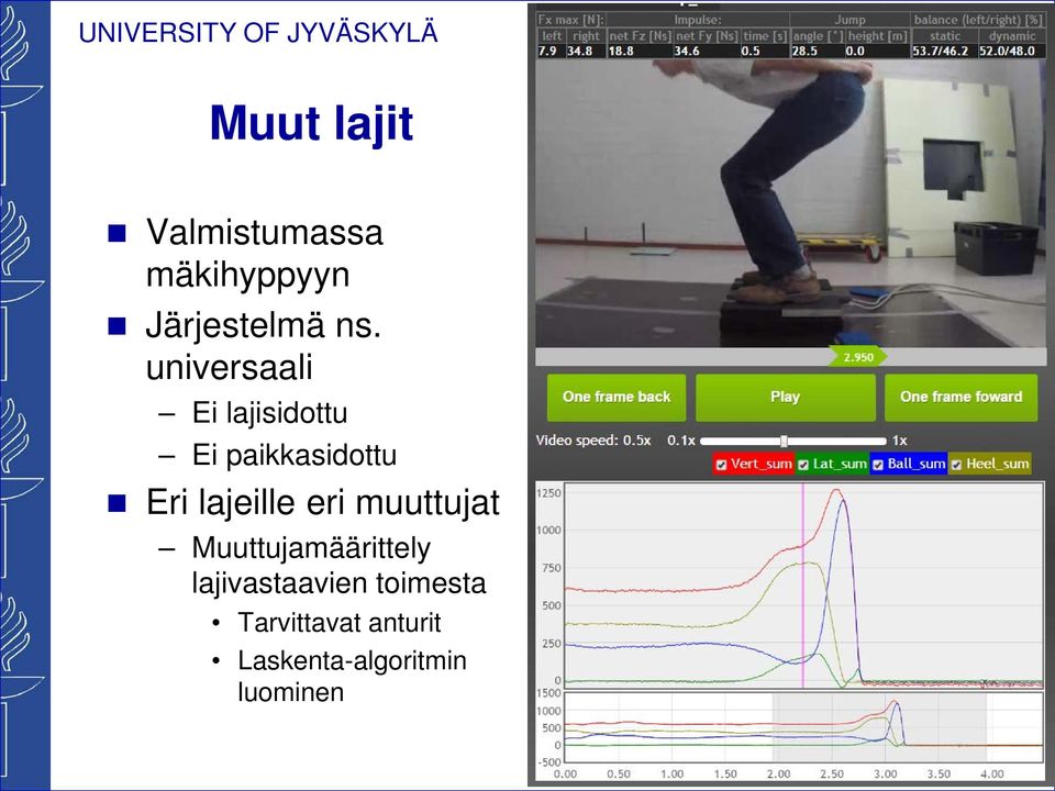 lajeille eri muuttujat Muuttujamäärittely