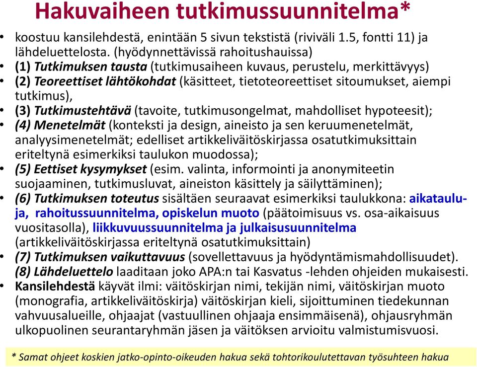 (3) Tutkimustehtävä (tavoite, tutkimusongelmat, mahdolliset hypoteesit); (4) Menetelmät (konteksti ja design, aineisto ja sen keruumenetelmät, analyysimenetelmät; edelliset artikkeliväitöskirjassa