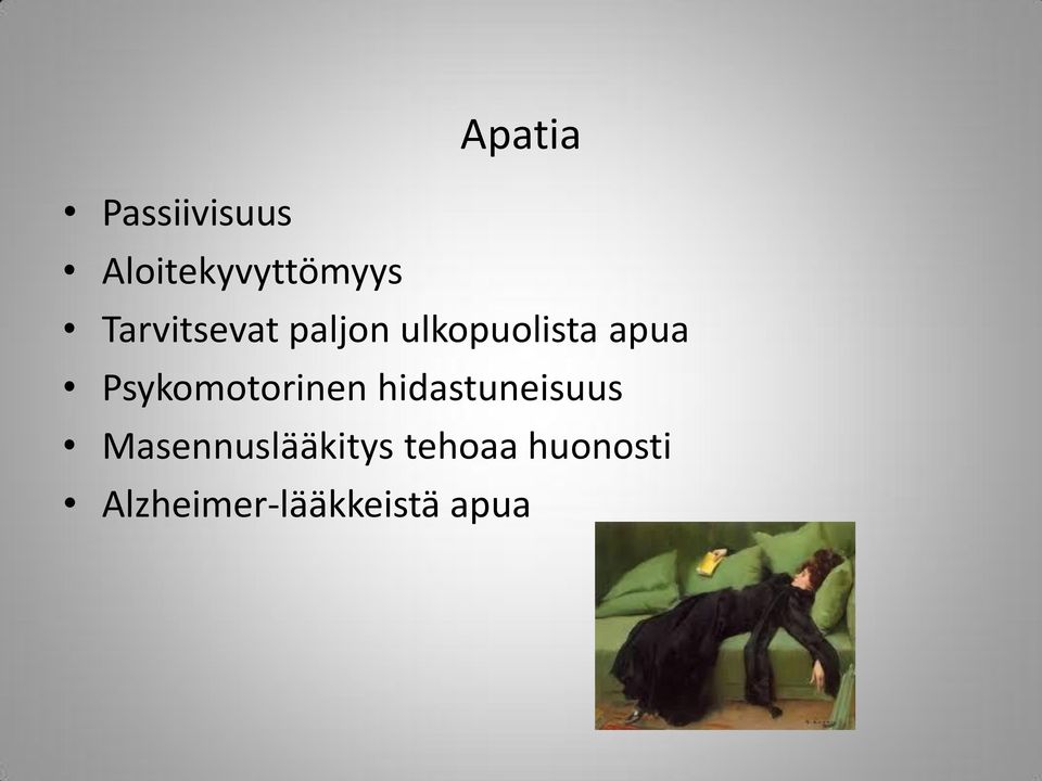 Psykomotorinen hidastuneisuus