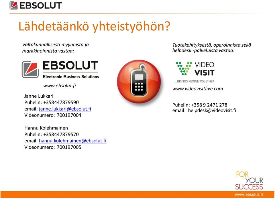 -palveluista vastaa: www.ebsolut.fi Janne Lukkari Puhelin: +358447879590 email: janne.lukkari@ebsolut.