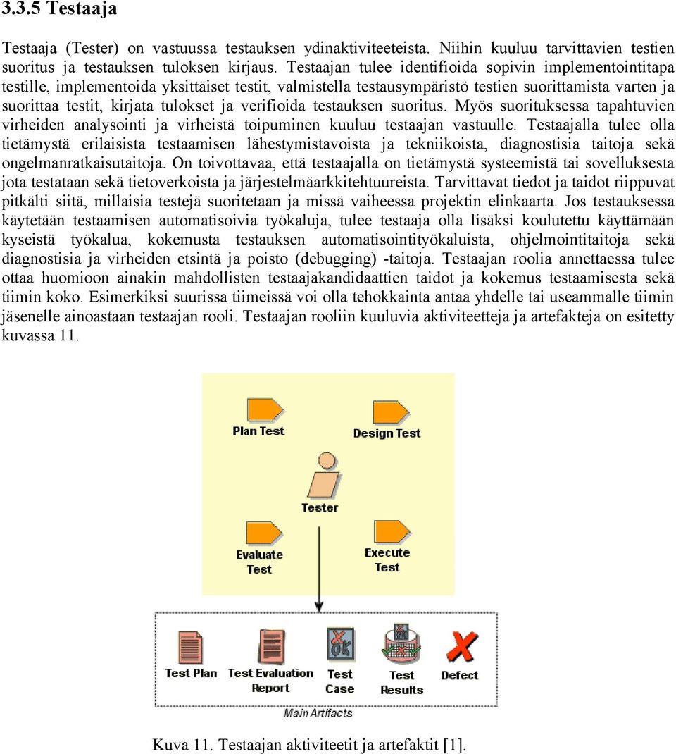 verifioida testauksen suoritus. Myös suorituksessa tapahtuvien virheiden analysointi ja virheistä toipuminen kuuluu testaajan vastuulle.