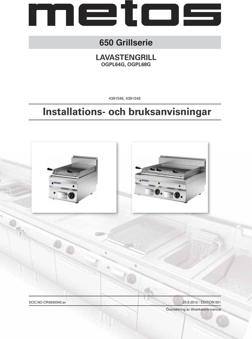 bruksanvisningar DOC.NO CR093