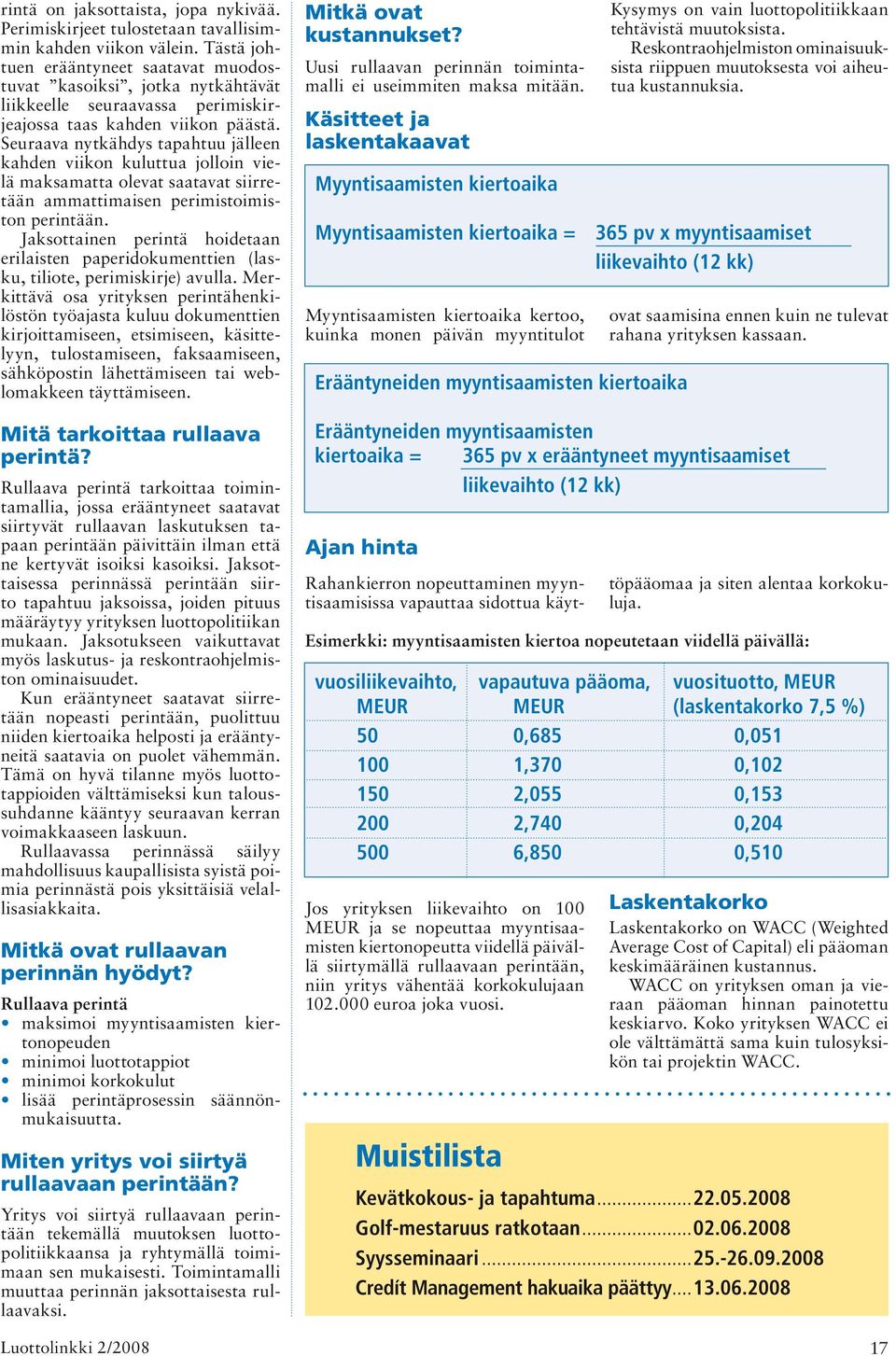 Seuraava nytkähdys tapahtuu jälleen kahden viikon kuluttua jolloin vielä maksamatta olevat saatavat siirretään ammattimaisen perimistoimiston perintään.