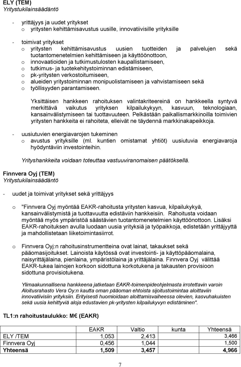 pk-yritysten verkostoitumiseen, o alueiden yritystoiminnan monipuolistamiseen ja vahvistamiseen sekä o työllisyyden parantamiseen.