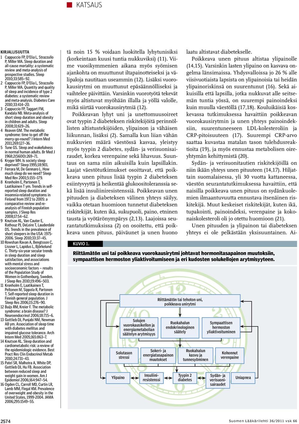 3 Cappuccio FP, Taggart FM, Kandala NB. Meta-analysis of short sleep duration and obesity in children and adults. Sleep 2008;31:619 26. 4 Reaven GM.