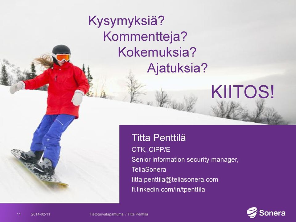 Titta Penttilä OTK, CIPP/E Senior information