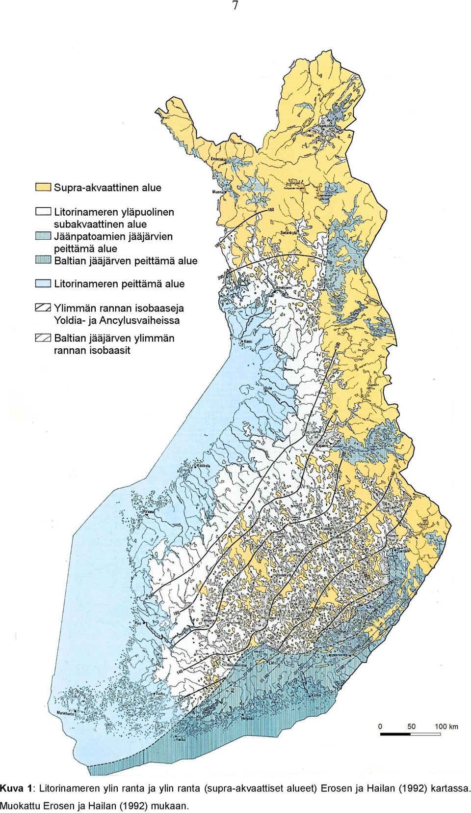 Erosen ja Hailan (1992) kartassa.