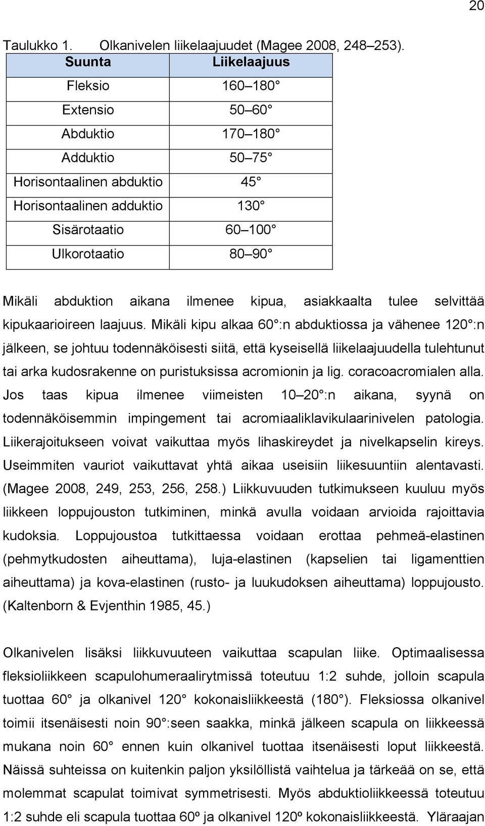 aikana ilmenee kipua, asiakkaalta tulee selvittää kipukaarioireen laajuus.
