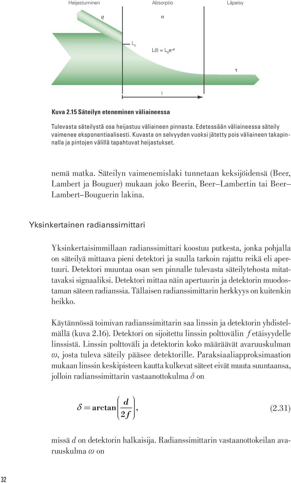 Säteilyn vaimenemislaki tunnetaan keksijöidensä (Beer, Lambert ja Bouguer) mukaan joko Beerin, Beer Lambertin tai Beer Lambert Bouguerin lakina.