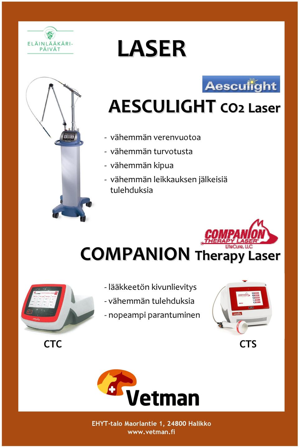 tulehduksia COMPANION Therapy Laser lääkkeetön