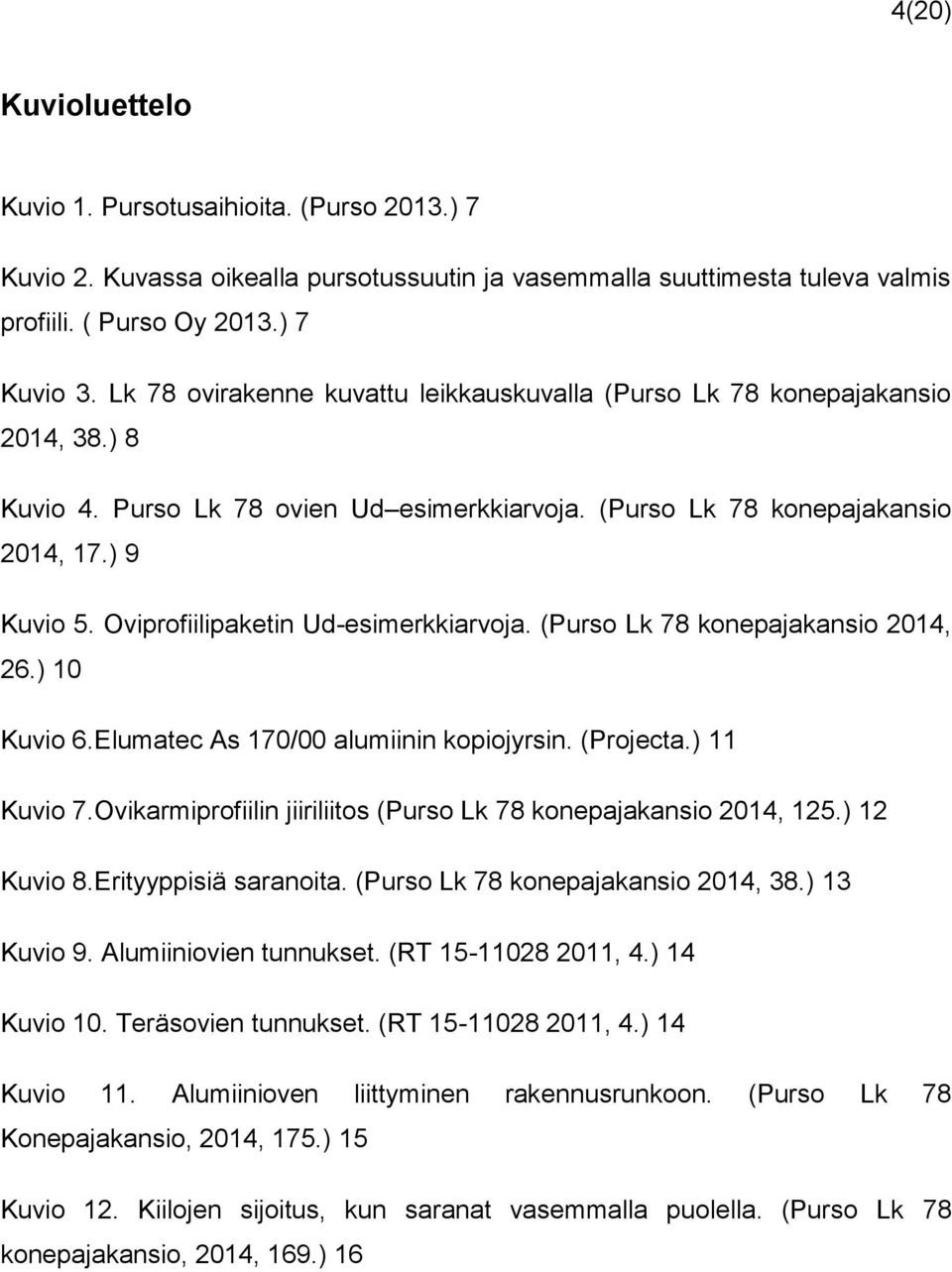 Oviprofiilipaketin Ud-esimerkkiarvoja. (Purso Lk 78 konepajakansio 2014, 26.) 10 Kuvio 6.Elumatec As 170/00 alumiinin kopiojyrsin. (Projecta.) 11 Kuvio 7.