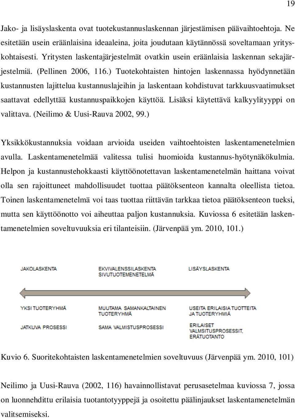 ) Tuotekohtaisten hintojen laskennassa hyödynnetään kustannusten lajittelua kustannuslajeihin ja laskentaan kohdistuvat tarkkuusvaatimukset saattavat edellyttää kustannuspaikkojen käyttöä.