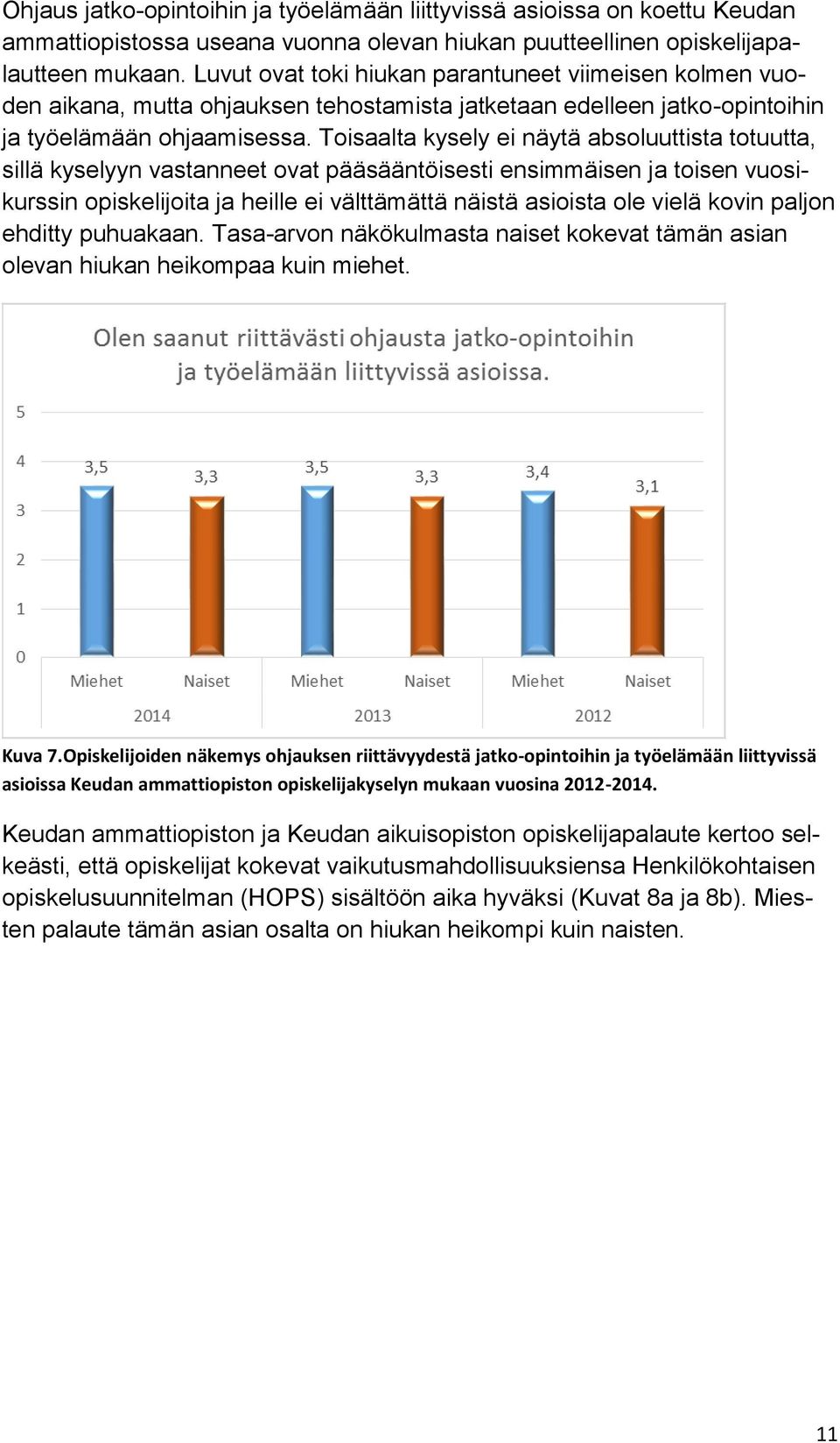 Toisaalta kysely ei näytä absoluuttista totuutta, sillä kyselyyn vastanneet ovat pääsääntöisesti ensimmäisen ja toisen vuosikurssin opiskelijoita ja heille ei välttämättä näistä asioista ole vielä