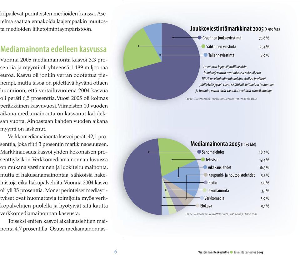 Kasvu oli jonkin verran odotettua pienempi, mutta tasoa on pidettävä hyvänä ottaen huomioon, että vertailuvuotena 2004 kasvua oli peräti 6,5 prosenttia. Vuosi 2005 oli kolmas peräkkäinen kasvuvuosi.