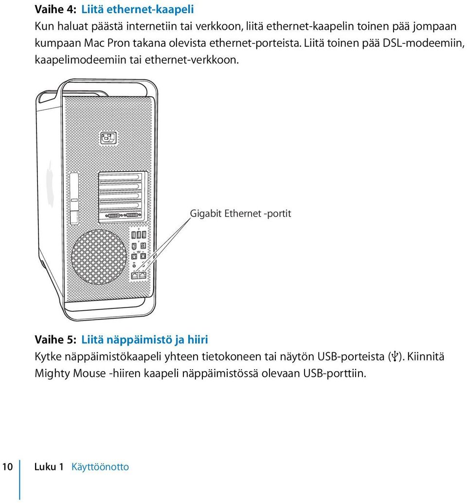 Liitä toinen pää DSL-modeemiin, kaapelimodeemiin tai ethernet-verkkoon.