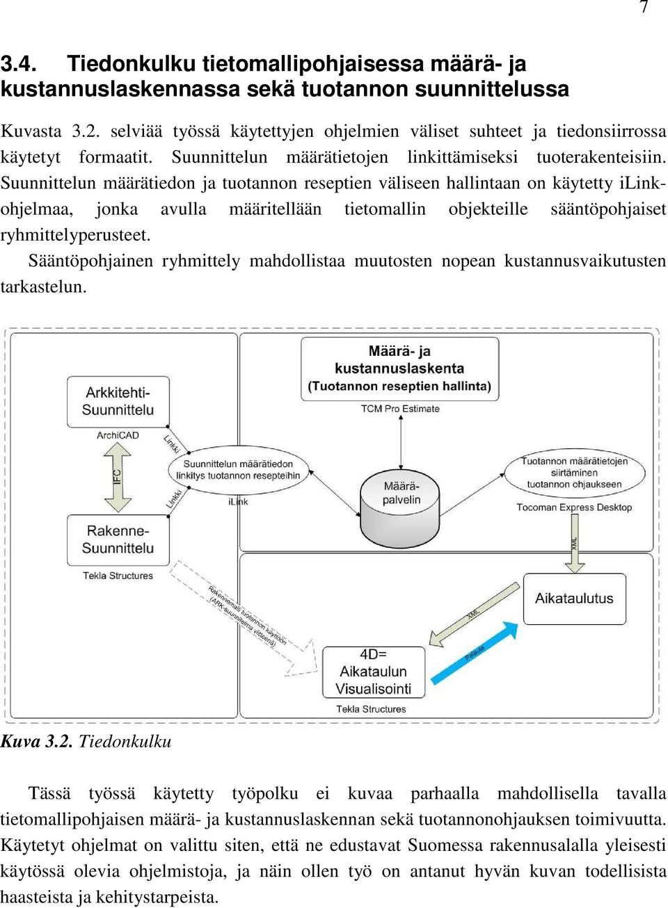 Suunnittelun määrätiedon ja tuotannon reseptien väliseen hallintaan on käytetty ilinkohjelmaa, jonka avulla määritellään tietomallin objekteille sääntöpohjaiset ryhmittelyperusteet.