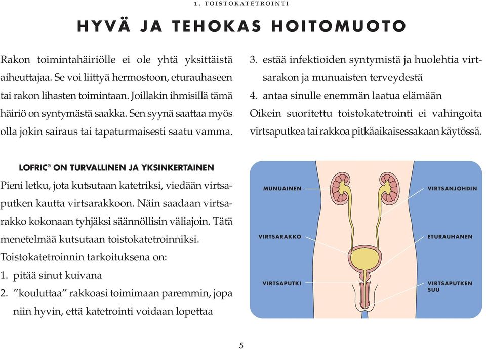 estää infektioiden syntymistä ja huolehtia virtsarakon ja munuaisten terveydestä 4.