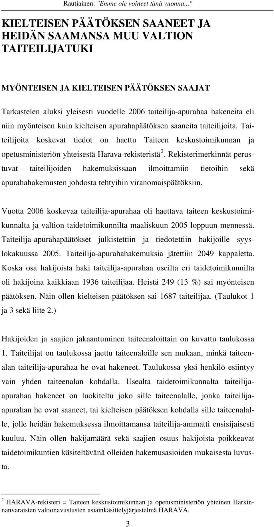 Rekisterimerkinnät perustuvat taiteilijoiden hakemuksissaan ilmoittamiin tietoihin sekä apurahahakemusten johdosta tehtyihin viranomaispäätöksiin.