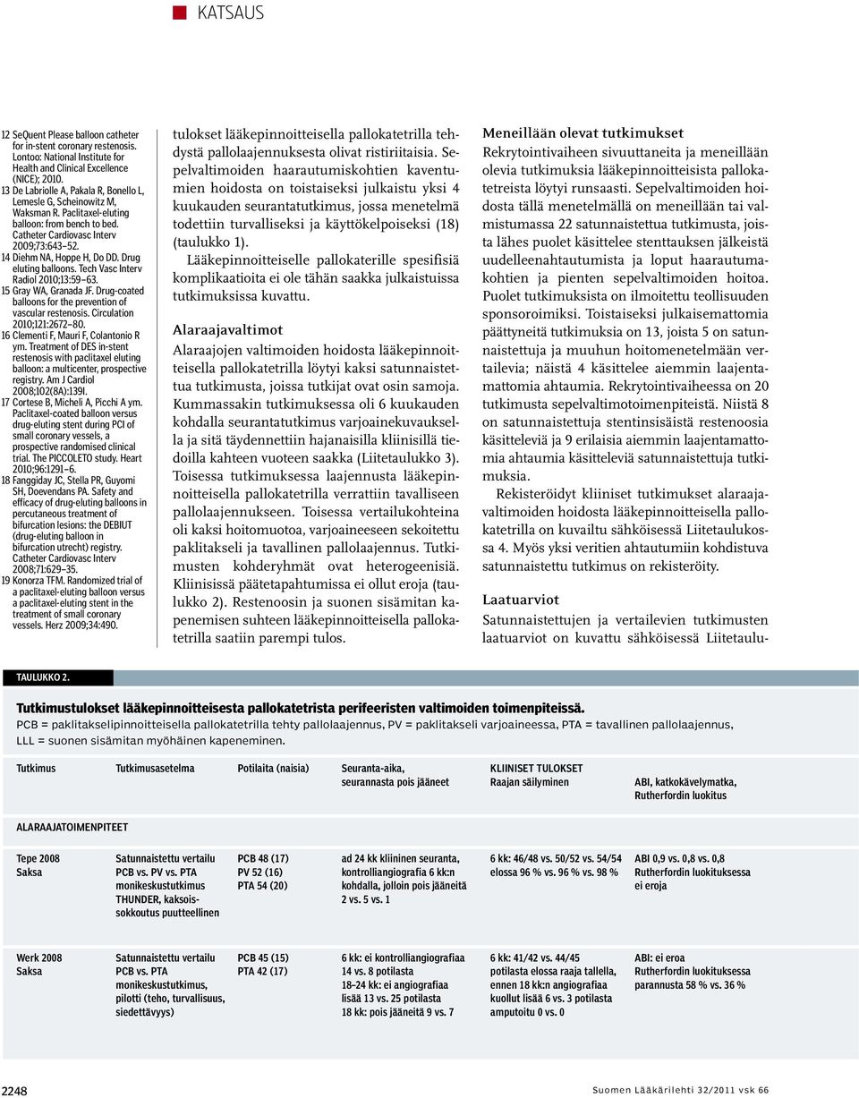 Drug eluting balloons. Tech Vasc Interv Radiol 2010;13:59 63. 15 Gray WA, Granada JF. Drug-coated balloons for the prevention of vascular restenosis. Circulation 2010;121:2672 80.