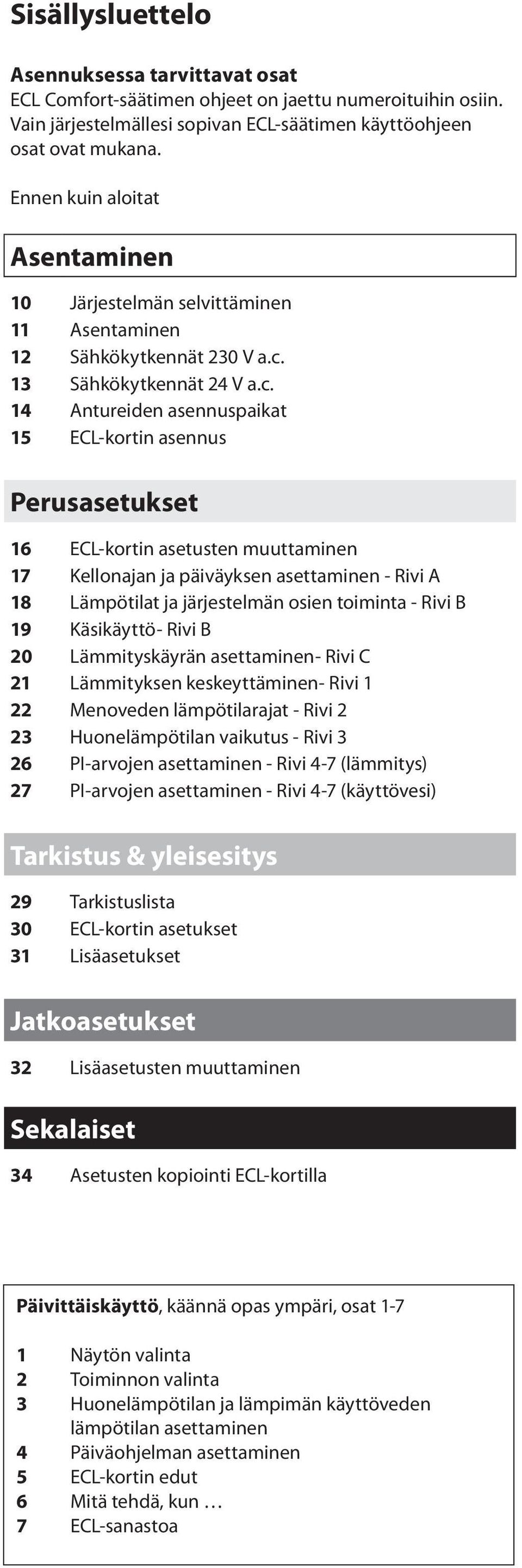 13 Sähkökytkennät 24 V a.c.