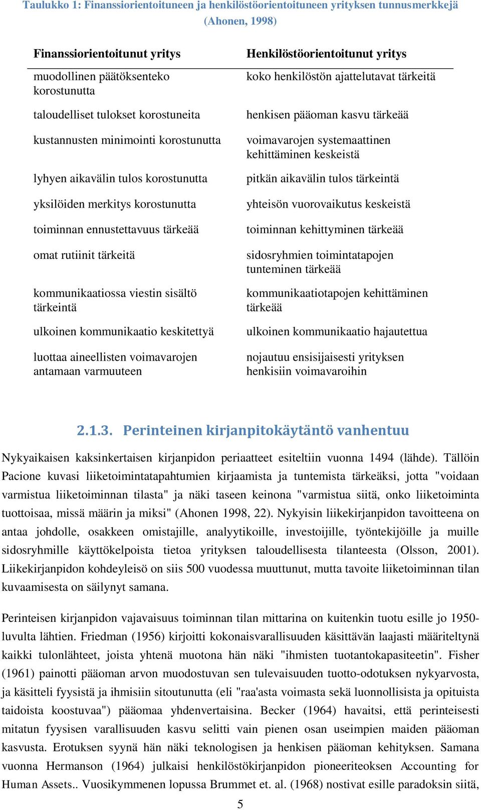 sisältö tärkeintä ulkoinen kommunikaatio keskitettyä luottaa aineellisten voimavarojen antamaan varmuuteen Henkilöstöorientoitunut yritys koko henkilöstön ajattelutavat tärkeitä henkisen pääoman