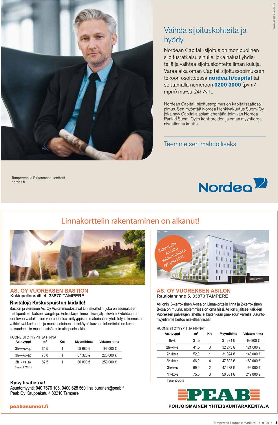 Sen myöntää Nordea Henkivakuutus Suomi Oy, joka myy Capitalia asiamiehenään toimivan Nordea Pankki Suomi Oyj:n konttoreiden ja oman myyntiorganisaationsa kautta.