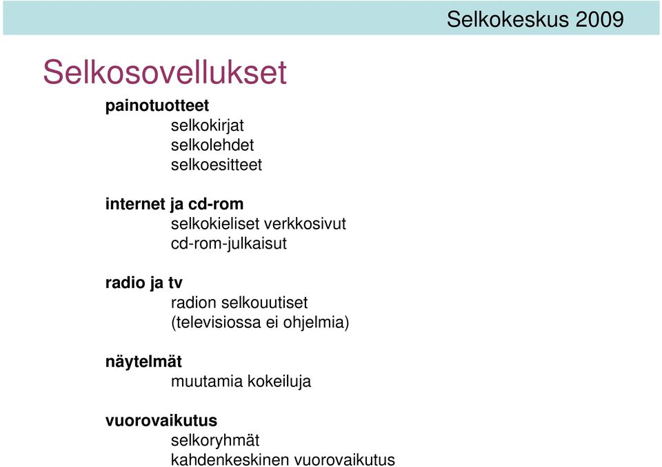 ja tv radion selkouutiset (televisiossa ei ohjelmia) näytelmät