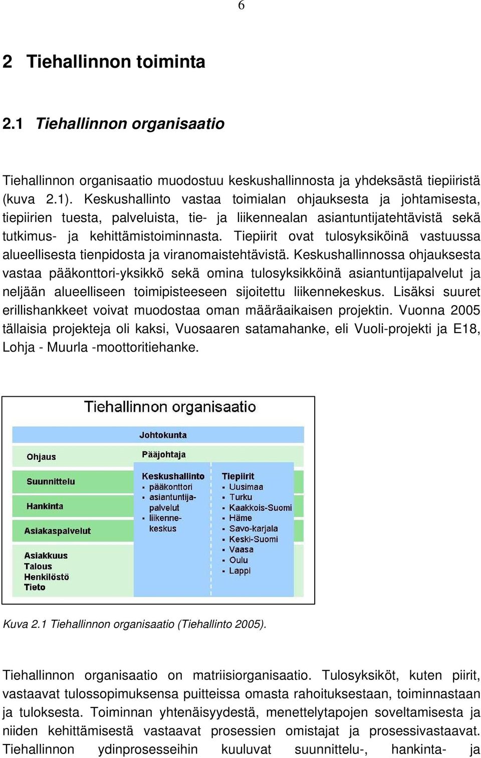 Tiepiirit ovat tulosyksiköinä vastuussa alueellisesta tienpidosta ja viranomaistehtävistä.