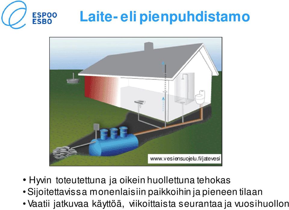 tehokas Sijoitettavissa monenlaisiin paikkoihin ja