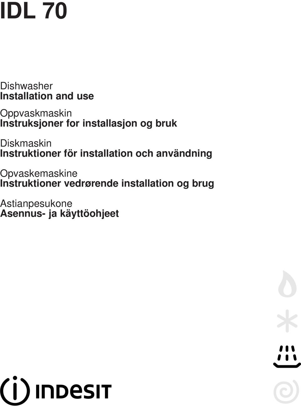 Instruktioner för installation och användning Opvaskemaskine