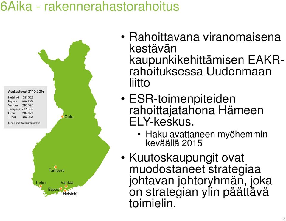 rahoittajatahona Hämeen ELY-keskus.