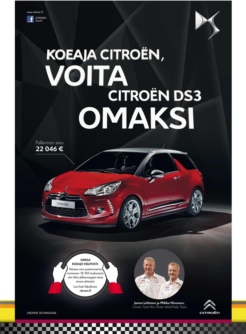 yhteyttä. numeroon 18 355 Lue (maksuton) lisää kilpailusta: citroen.