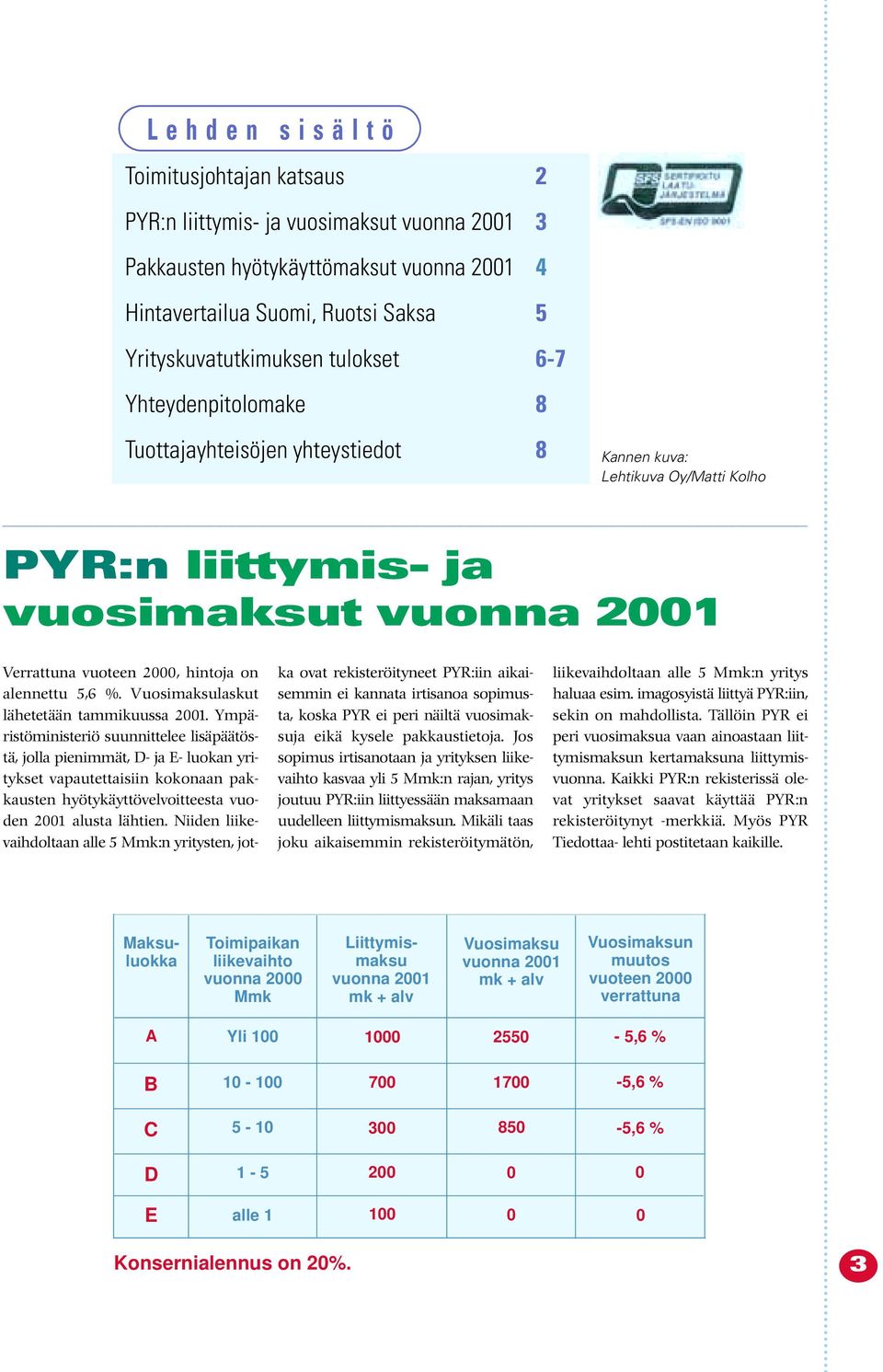 Vuosimaksulaskut lähetetään tammikuussa 21.