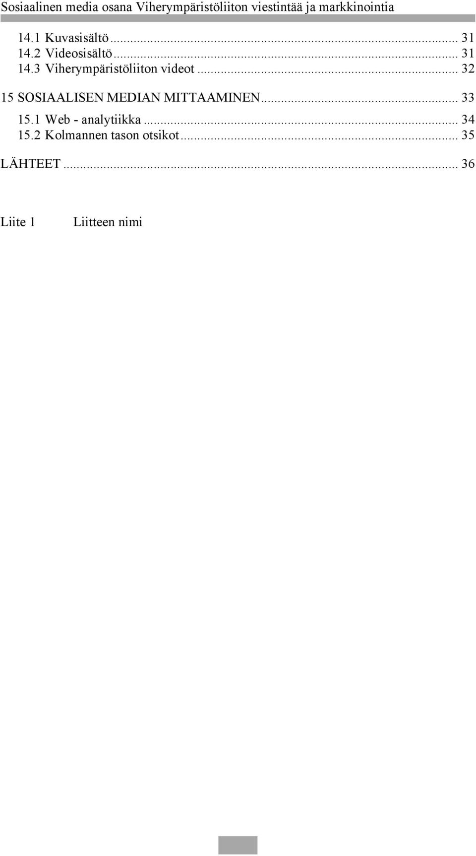 1 Web - analytiikka... 34 15.2 Kolmannen tason otsikot.