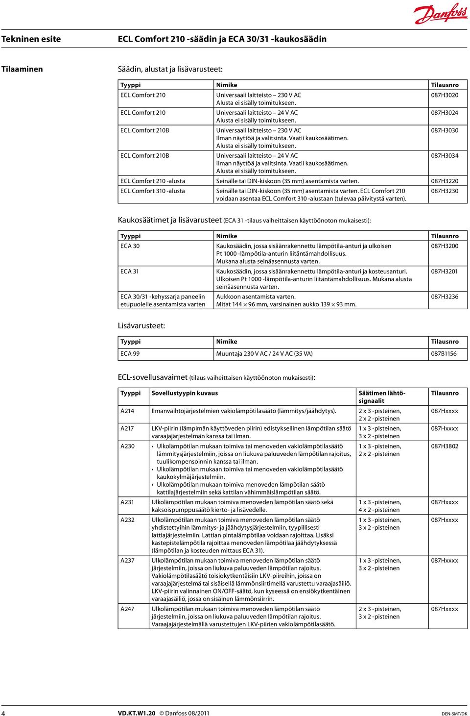 Alusta ei sisälly toimitukseen. ECL Comfort 210B Universaali laitteisto 24 V AC 087H3034 Ilman näyttöä ja valitsinta. Vaatii kaukosäätimen. Alusta ei sisälly toimitukseen.