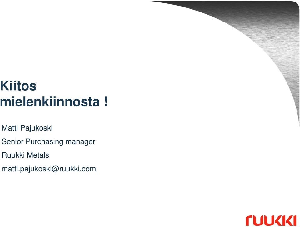 manager Ruukki Metals