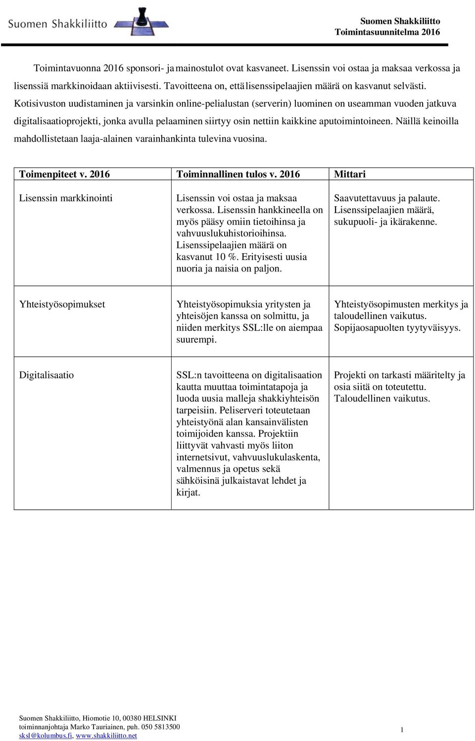 Kotisivuston uudistaminen ja varsinkin online-pelialustan (serverin) luominen on useamman vuoden jatkuva digitalisaatioprojekti, jonka avulla pelaaminen siirtyy osin nettiin kaikkine aputoimintoineen.